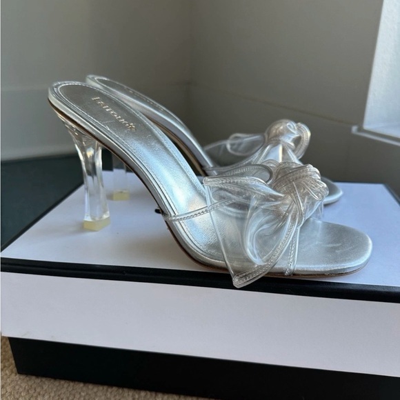 Larroude Shoes - Larroude Mariah Heels with Transparent Bow